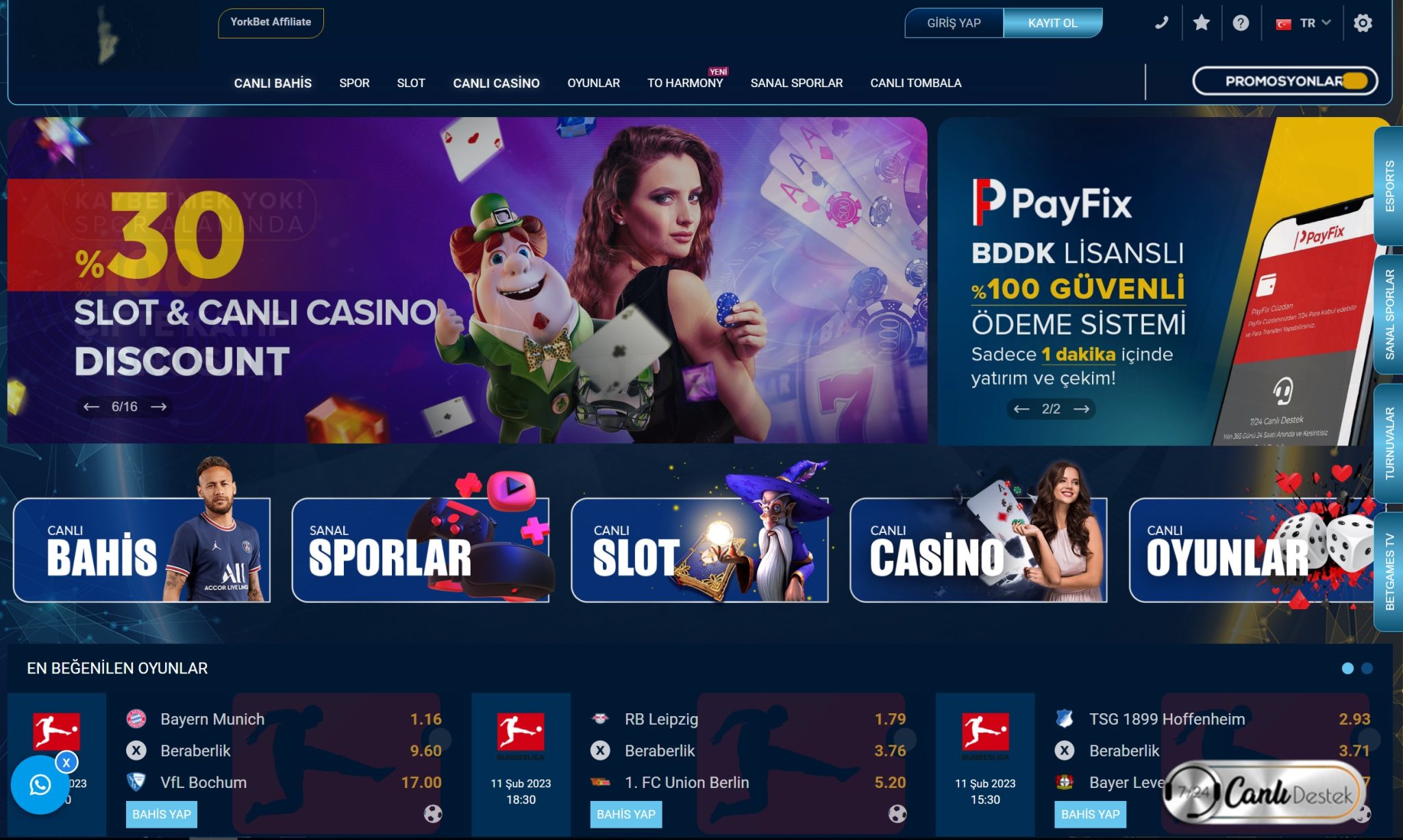 Yorkbet Bahis Seçenekleri